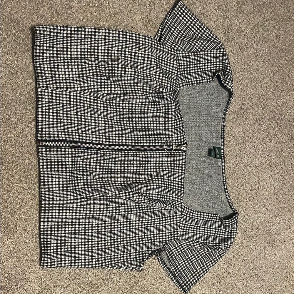 Black and White Checkered Top